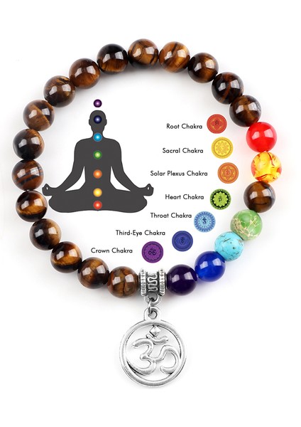 Mor Altın Doğal Taş 7 Çakra Bileklik Reiki Iyileştirme Yoga Boncuk Bilezikler Om Mala Kolye Kadınlar Erkekler Için Meditasyon Takı Hediye Bilezikler (Yurt Dışından) fiyatları