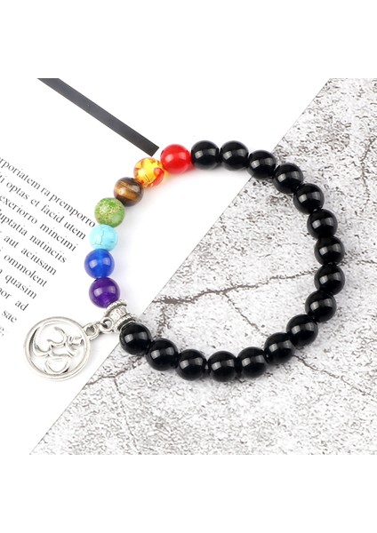 Mor Altın Doğal Taş 7 Çakra Bileklik Reiki Iyileştirme Yoga Boncuk Bilezikler Om Mala Kolye Kadınlar Erkekler Için Meditasyon Takı Hediye Bilezikler (Yurt Dışından) modelleri