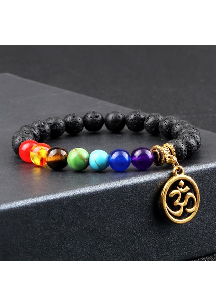Mor Altın Doğal Taş 7 Çakra Bileklik Reiki Iyileştirme Yoga Boncuk Bilezikler Om Mala Kolye Kadınlar Erkekler Için Meditasyon Takı Hediye Bilezikler (Yurt Dışından) fırsatları