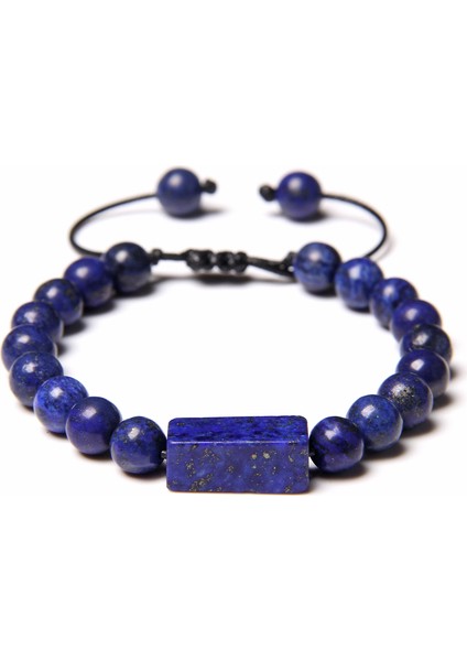 Karpuz Taşı El Yapımı Örgü Bilezik Erkek Doğal Lapis Lazuli Taş Boncuk Bilezik Kadınlar Için Minimalist Ayarlanabilir Örme Halat Pulsera Takı (Yurt Dışından) modelleri
