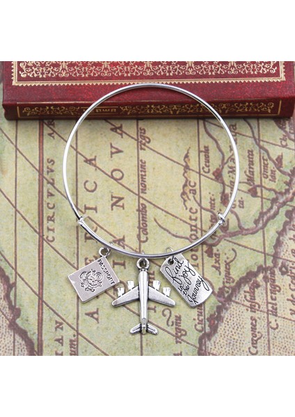 Tip 10 Seyahat Dünya Uçak Pasaport Pusula Kolye Kendin Yap Takı Erkek Bilezik Kadın Bilezik Hediyelik Eşya Için Hediye (Yurt Dışından) indirimleri