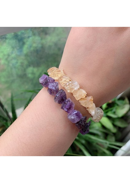 Gül Kuvartzı Doğal Ametistler Sitrinler Kyanitler Kuvars Bilezik Healing Rock Mineral Taş Açık Kolluk Tel Sarma Kristal Bilezik (Yurt Dışından) indirimleri