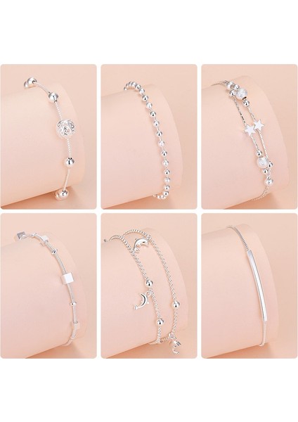 No.24 Boyutu 925 Gümüş Bilezik Kadın Takı Yüksek Moda Kadın Bilezik Retro Kare Basit Bilezik Gümüş Takı (Yurt Dışından) fiyatları