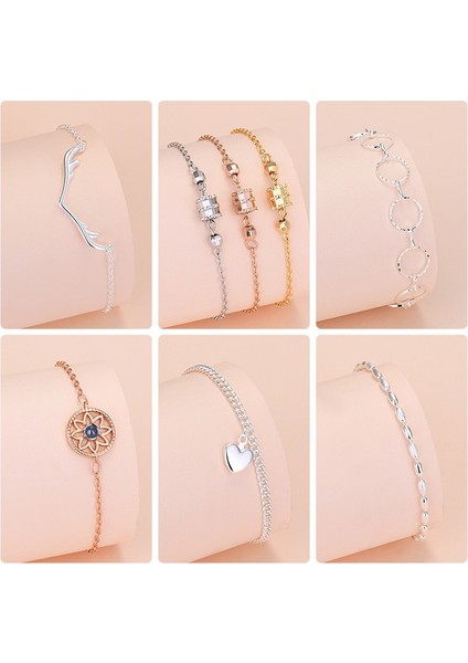 No.24 Boyutu 925 Gümüş Bilezik Kadın Takı Yüksek Moda Kadın Bilezik Retro Kare Basit Bilezik Gümüş Takı (Yurt Dışından) modelleri