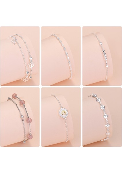 No.24 Boyutu 925 Gümüş Bilezik Kadın Takı Yüksek Moda Kadın Bilezik Retro Kare Basit Bilezik Gümüş Takı (Yurt Dışından) fırsatları