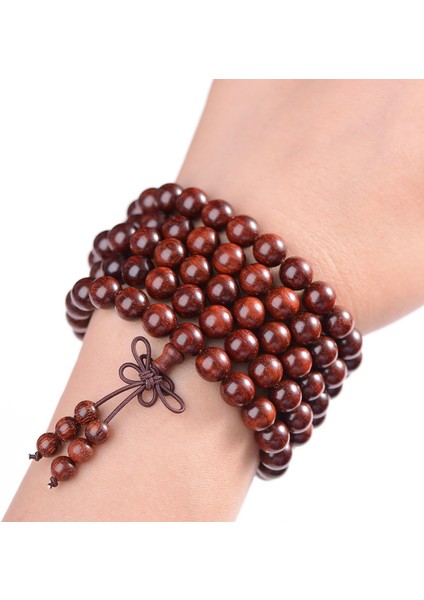 No.1 Boyutu 6mm Doğal Sandal Ağacı Budist Buddha Ahşap Boncuk Bilezikler Dua Inci Düğüm 4-Katmanlı Bilek Zinciri Erkek Kadın Bilezik Bilezikler (Yurt Dışından) fiyatları