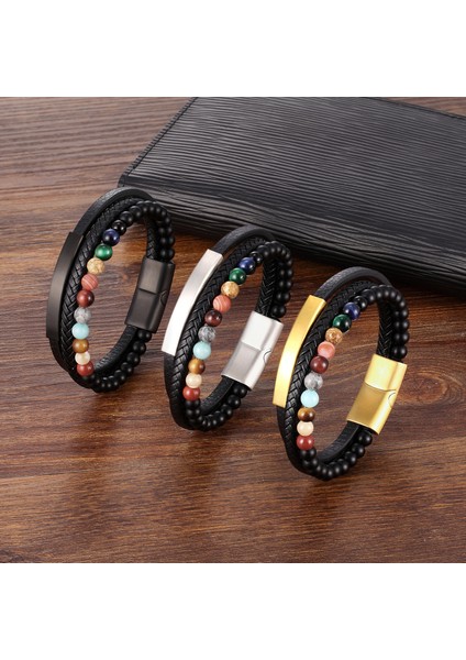 22CM Tarzı Gosterildigi Gibi Erkek Bileziği Hakiki Deri Örgü Sekiz Gezegen Doğal Taş Bileklik Evren Yoga Çakra Galaksi Güneş Sistemi Boncuk Bilezikler (Yurt Dışından) fırsatları
