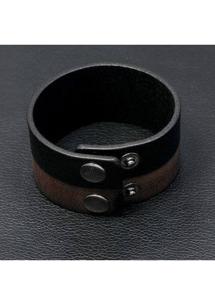 23CM Tarzı NO.80834 Beden Erkekler Için Geniş Hakiki Deri Bilezik Kahverengi Geniş Kol Bilezikleri & Bileklik Vintage Punk Erkek Takı (Yurt Dışından) indirimleri