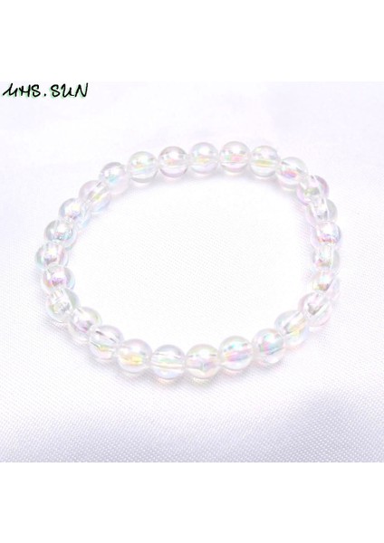 Pas Kırmızısı Kızlar Bebek Elastik Boncuklu Takı Bileklik Renkli Sevimli Kalp Kabuk Unicorn Gökkuşağı Kolye Boncuk Bilezik (Yurt Dışından)