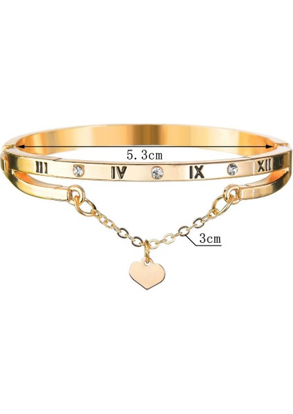 C Kadınlar Için Ünlü Takılar Kalp Düğün Aşk Şans Bileklik Bilezikleri Lüks Gül Altın Paslanmaz Çelik Bileklik (Yurt Dışından) fırsatları