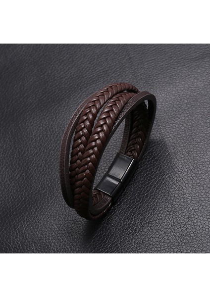 20CM Tarzı NO.83922 Beden Letapı Yeni Moda Klasik Gerçek Deri Bilezik Erkekler Için El Şansı Takı Çok Katmanlı Erkek Bileziği El Yapımı Takı (Yurt Dışından) fiyatları