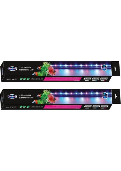 Akvaryum 45 cm Aqua Master LED Lamba( Pembe - Beyaz ) 5 W
