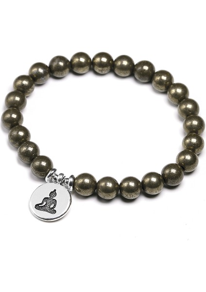 21CM Tarzı Buda Tılsımı Doğal Pirit Bileklik Bilezik Şans Lotus Takı Enerji Şifa Taş Bilezik Kadın Erkek El Yapımı Bilek Aksesuar Hediye (Yurt Dışından) fırsatları