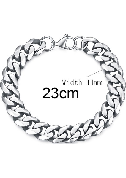 AD1215-AS11-23 Yeni Gelen Vintage Titanyum Çelik Erkek Bilezikler Bileklikler Moda Takı Aksesuarlar Kol Zinciri Bileklik (Yurt Dışından)