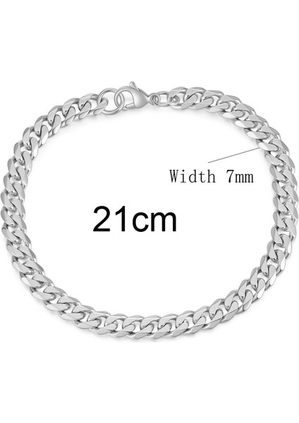 AD1215-S7-21 Yeni Gelen Vintage Titanyum Çelik Erkek Bilezikler Bileklikler Moda Takı Aksesuarlar Kol Zinciri Bileklik (Yurt Dışından)