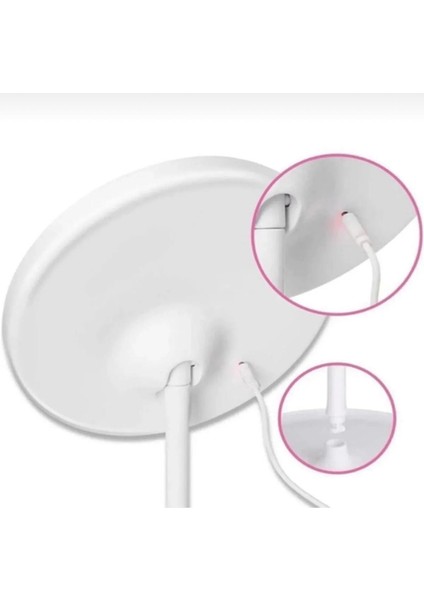 Makyak Aynası 3 Modlu LED Işıklı USB Şarjlı Yuvarlak Açı Ayarlı Makyaj Aynası