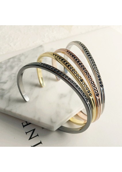 Çelik Mcllroy Kol Erkek Bilezik Bilezik Yeni Erkek Takı Çelik Siyah Cool Zirkon Aşk Bilezikler Sevgililer Günü Hediye Pulseira Masculina (Yurt Dışından)