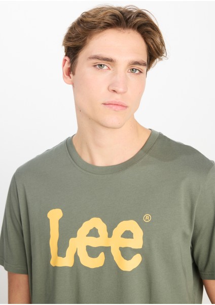 %100 Pamuk Regular Fit Normal Kesim Bisiklet Yaka Haki Tişört fırsatları