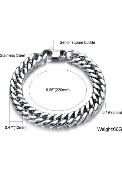 AD1215-B11-23 Yeni Gelen Vintage Titanyum Çelik Erkek Bilezikler Bileklikler Moda Takı Aksesuarlar Kol Zinciri Bileklik (Yurt Dışından) fırsatları