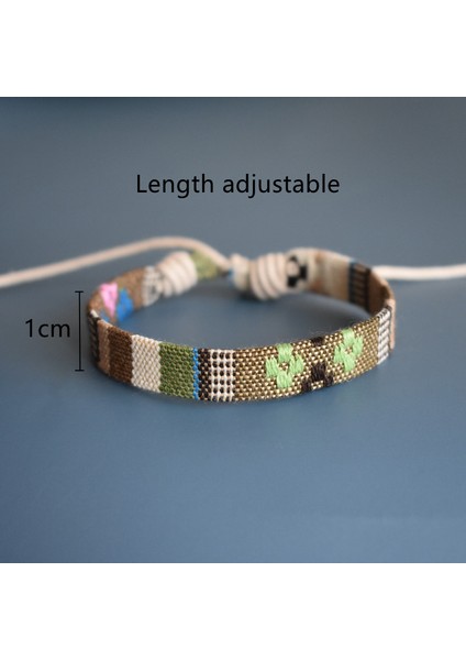 Sarı El Yapımı Boho Bilezik Etnik Pamuk Kumaştan Örme Model Bilezik Bohemya Dokuma Bilezik Kadınlar Için (Yurt Dışından)