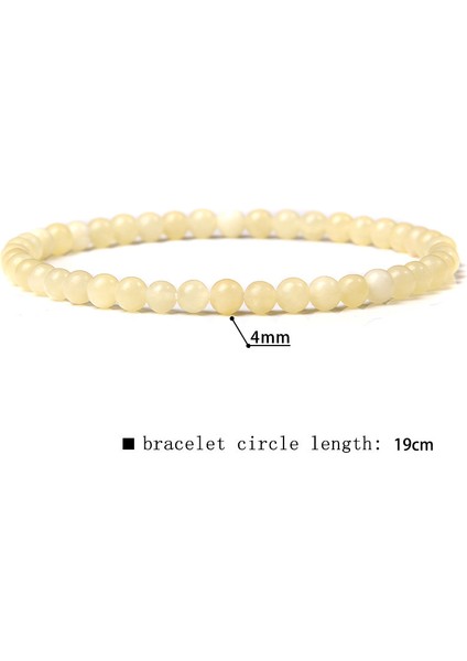 17CM Tarzı Kantaşı 4mm Mini Enerji Bileklik Doğal Taş Boncuklu Bilezik Kadın Erkek Yoga Meditasyon Bileziği Takı Hediyeler (Yurt Dışından)