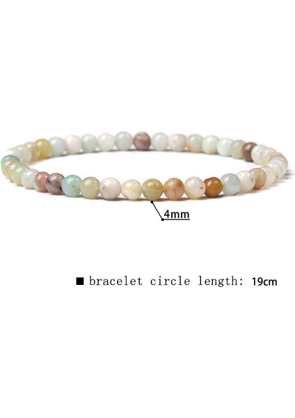 17CM Tarzı Kantaşı 4mm Mini Enerji Bileklik Doğal Taş Boncuklu Bilezik Kadın Erkek Yoga Meditasyon Bileziği Takı Hediyeler (Yurt Dışından)