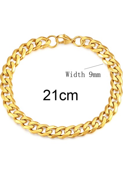 AD1215-G9-21 Yeni Gelen Vintage Titanyum Çelik Erkek Bilezikler Bileklikler Moda Takı Aksesuarlar Kol Zinciri Bileklik (Yurt Dışından)