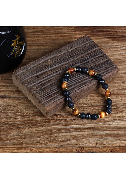 No.31 Tarzı No.8 Boyutu Doğal Kaplan Gözü Obsidyen Hematit Boncuklu Bileklik Erkekler Için Manyetik Sağlık Koruma Kadınlar Ruh Takı Hediye Pulsera Hombre (Yurt Dışından)