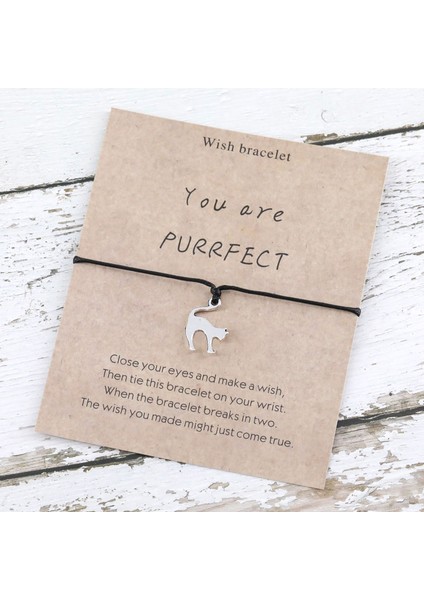Mavi Sen Mükemmel Bir Kedi Incisi Dilek Bilekliği Hayvan Kedi Bilekliği Sevimli Tatlı Kedi En Iyi Dilekler Kedi Takıları Erkek Kadın Kedi Sever Hediyesi (Yurt Dışından) fiyatları