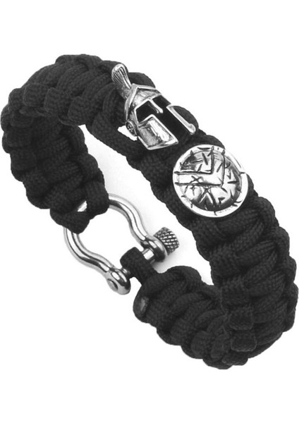 21.5cm Tarzı Kırmızı Sıcak Açık Hava Hayatta Kalma Erkek Bileziği Spartan Kask Savaşçı Şemsiye Halat Bilezik Pulseira El Yapımı Halat Bayan Bileziği Hediye (Yurt Dışından)