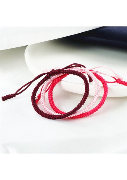Stil 17 Kırmızı Ip Düğümlü El Yapımı Boncuk Bilezik Kadın Erkek Iyi Şanslı Nakoş Dua Bilezik Ayarlanabilir Boyut Şans Kolye Takı Sevgililer Hediyesi (Yurt Dışından) fırsatları