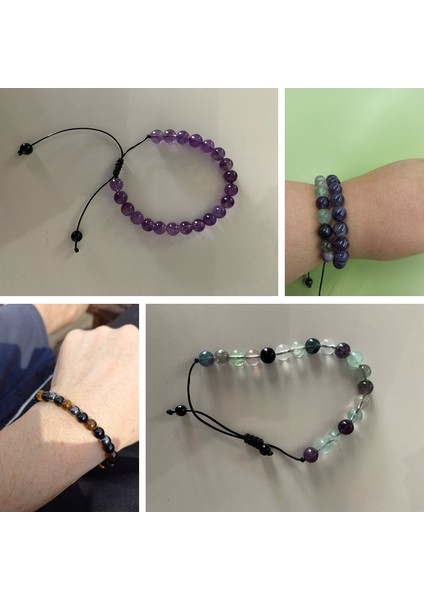 19CM Tarzı Güneş Taşı Örgü Bileklik Kadın Doğal 8mm Ametist Lapis Lazuli Taş Boncuk Bilezik Erkek El Yapımı Dokuma Ayarlanabilir Yoga Takı (Yurt Dışından) fırsatları