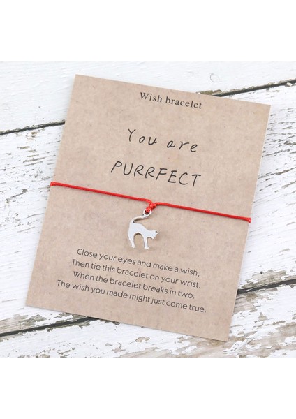 Mavi Sen Mükemmel Bir Kedi Incisi Dilek Bilekliği Hayvan Kedi Bilekliği Sevimli Tatlı Kedi En Iyi Dilekler Kedi Takıları Erkek Kadın Kedi Sever Hediyesi (Yurt Dışından) modelleri