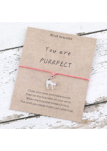 Mavi Sen Mükemmel Bir Kedi Incisi Dilek Bilekliği Hayvan Kedi Bilekliği Sevimli Tatlı Kedi En Iyi Dilekler Kedi Takıları Erkek Kadın Kedi Sever Hediyesi (Yurt Dışından) fırsatları