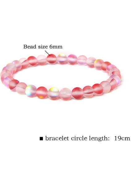 23CM Tarzı 6mm Kırmızı Ay Taşı Bileklik Boncuklu Bilezikler Kadın Erkek Çift Bilezikler Reiki Mat Opal Ay Işığı Meditasyon Takı Sevgi Hediyesi (Yurt Dışından)