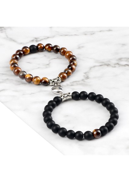 Lav-Grn Ayrışmış Çift Mesafe Boncuk Bileklik Sevgililer Için Kalp Mıknatıs Çekim Doğal Taş Bilezikler Arkadaşlar Takı Hediye Bilezikler (Yurt Dışından) fiyatları