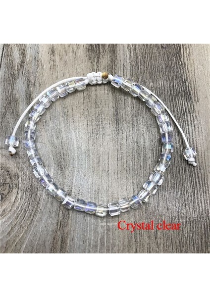 Ayarlanabilir Stil Kristal Berraklığı Kadınlar Için Yeni Kare Kristal Boncuklu Renkli Boncuk Bileklik Bohem Tarzı - E-Ticaret Ürün Başlığı (Yurt Dışından)