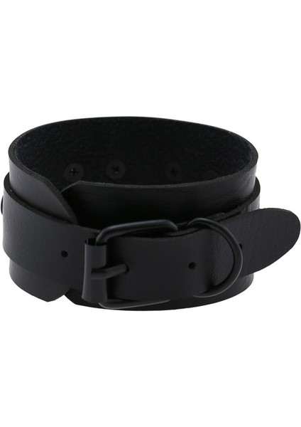 Portakal Tüm Siyah Punk Kalp Bilezikler Kadın Erkek Deri Bilezik Kol Bandı Gotik Takı Gotik Emo Kolluk Cosplay Aksesuarları (Yurt Dışından)