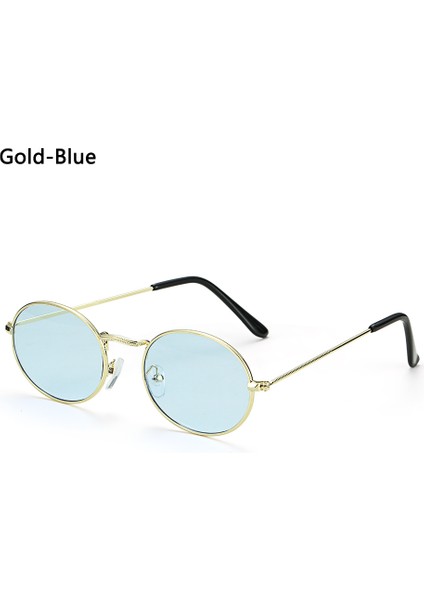 Altın-Mavi1 Küçük Çerçeveli Oval Siyah Kırmızı Metal Renk Lar Moda Tasarımı Leri (Yurt Dışından)