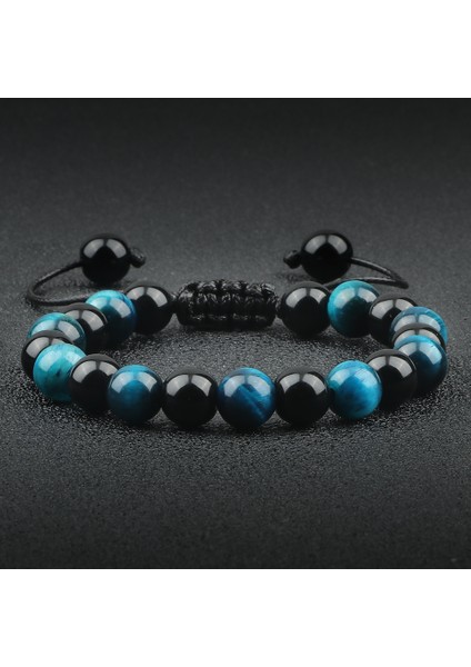 Kara Lav Doğal Siyah Obsidyen Boncuklu Bilezik Erkek Kaplan Gözü Taş Kedi Gözü Bilezik Yoga Esansiyel Yağ Elastik Strand Bilezik Şans Hediye (Yurt Dışından) fırsatları