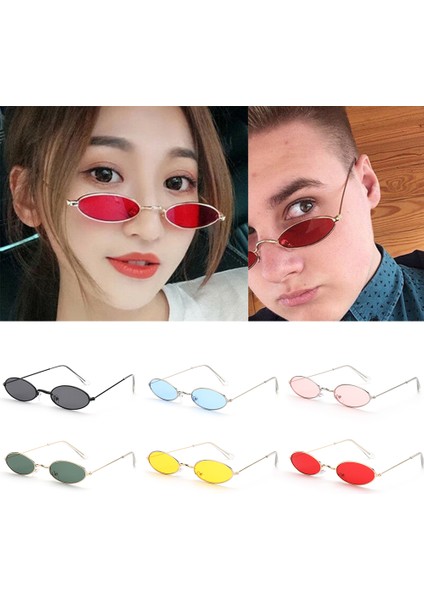 Altın-Mavi1 Küçük Çerçeveli Oval Siyah Kırmızı Metal Renk Lar Moda Tasarımı Leri (Yurt Dışından) fiyatları