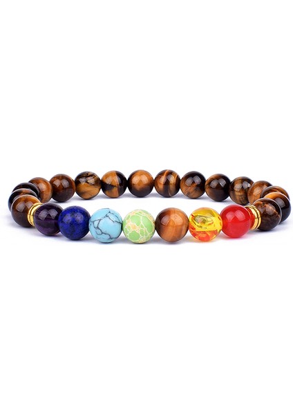 S-17CM Tarzı No.18 Beden 7 Çakra Taş Bilezik Kadın Doğal Boncuk Şifa Reiki Dua Buddha Boncuk Bilezik Erkek Şans Yoga Meditasyon Takı Hediye (Yurt Dışından)