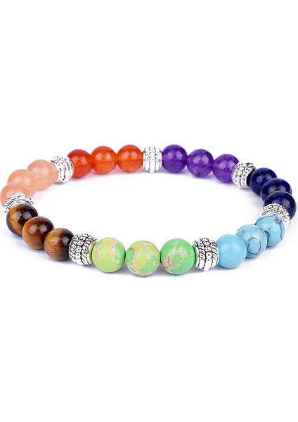 S-17CM Tarzı No.18 Beden 7 Çakra Taş Bilezik Kadın Doğal Boncuk Şifa Reiki Dua Buddha Boncuk Bilezik Erkek Şans Yoga Meditasyon Takı Hediye (Yurt Dışından)