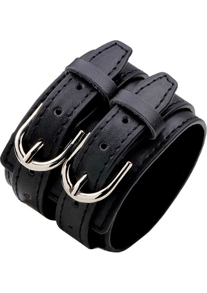 23CM Tarzı NO.80834 Beden Kotik Moda Geniş Gerçek Deri Bileklik Erkekler Için Kahverengi Geniş Kolluk Bilezikler & Bileklik Vintage Punk Erkek Takı Hediye (Yurt Dışından)