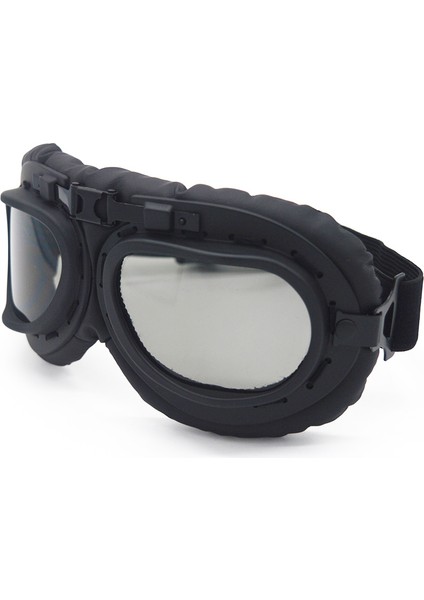Lens Ni Temizle Mooreaxe Motorcu Oculos Gafas Bisiklet Deri Çerçeve UV400 Rüzgar Geçirmez Retro Vintage Kask Gözlüğü (Yurt Dışından)