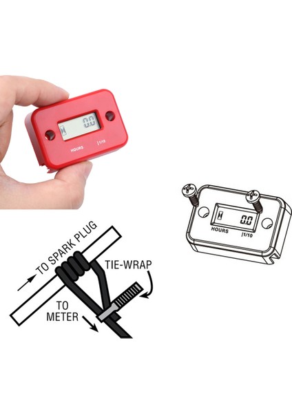 Mavi Stil Bisiklet, Motosiklet, Atv, Kar Motoru, Deniz Teknesi, Kayak, Kir Motosikleti Için Dijital Saat Metre LCD Ekranı Gaz Motoru Zamanlayıcı (Yurt Dışından) indirimleri