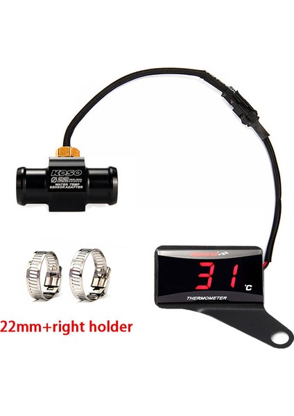 Tutucu-Sol Motosiklet Termometre Dört Kare Dijital Enstrüman Nem Ölçer Sıcaklık Metre Sensör Pirometre Termostat (Yurt Dışından) indirimleri