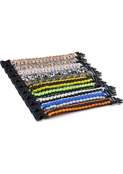 No.10 Boyutu Yeni Trend Unisex Askeri Acil Durum Hayatta Kalma Bileklikleri 3 Renk Paracord Halat Kampçılık Toka Toka Açma Kilidi (Yurt Dışından) indirimleri