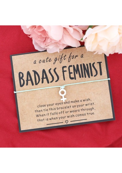Yeşil Sert Feminist Dilek Bilekliği Venüs Sembolü Kolye Feminist Bileklik Güçlendirme Takı Kız Gücü Bileklik Feminist Hediye (Yurt Dışından)