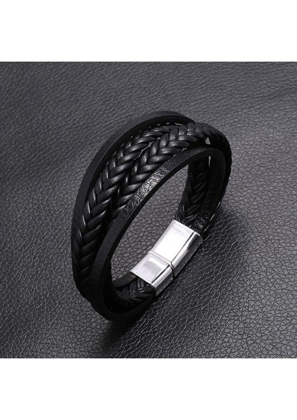 20CM Tarzı NO.83919 Beden Zorcvens Yeni Moda Klasik Gerçek Deri Bilezik Erkekler Için El Şans Takıları Çok Katmanlı Erkek Bileziği El Yapımı Takı (Yurt Dışından) indirimleri